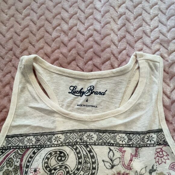 NEW Vintage Lucky Brand Patterned Tank Top Womens Size S - Picture 3 of 3